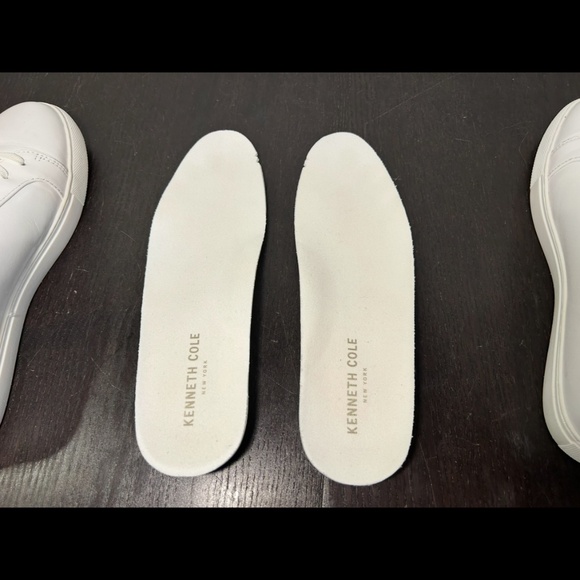 Kenneth Cole Leather Kam Sneakers White/Gold Womans 6 - Picture 10 of 16